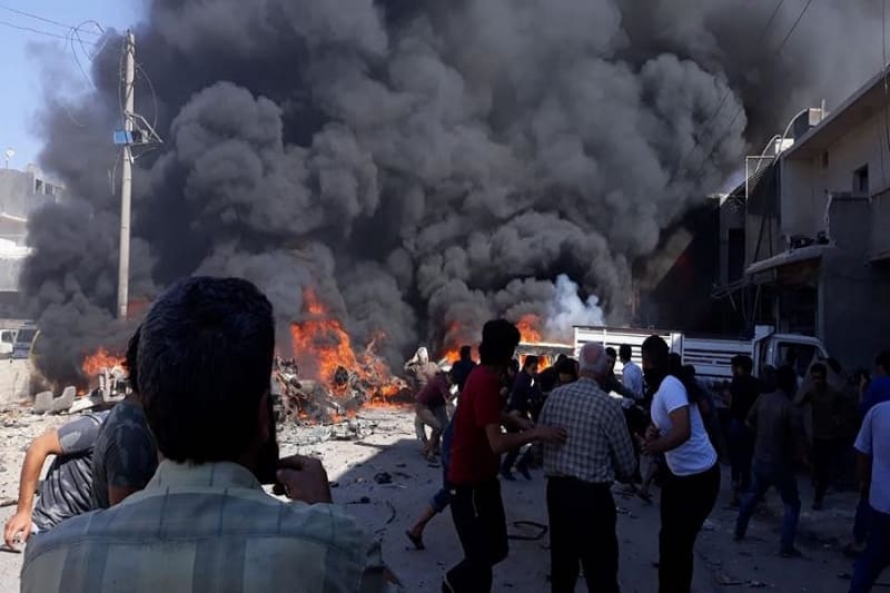 انفجار مجهول يوقع ثلاث شهداء وعدد من الجرحى بين المدنيين في إعزاز بريف حلب